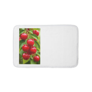 Fresh Red Cherries Bath Mat