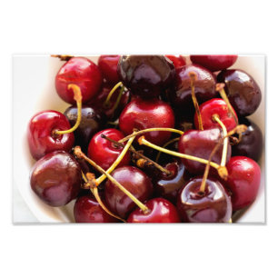 Fresh Red Cherries in a Bowl Photograph