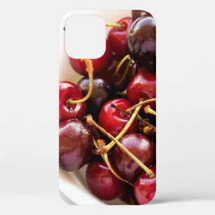 Fresh Red Cherries in a Bowl Photograph iPhone 12 Case