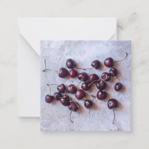 Fresh Red Cherries Photograph Card