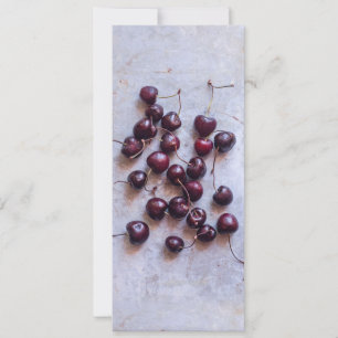 Fresh Red Cherries Photograph Invitation