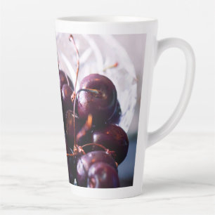Fresh Red Cherries Photograph Latte Mug