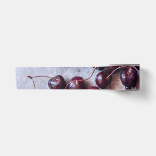 Fresh Red Cherries Photograph Satin Ribbon