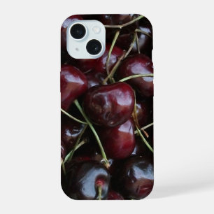 Fresh Red Cherries with Stems iPhone 15 Case