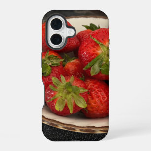 Fresh Red Juicy Strawberries iPhone 16 Case