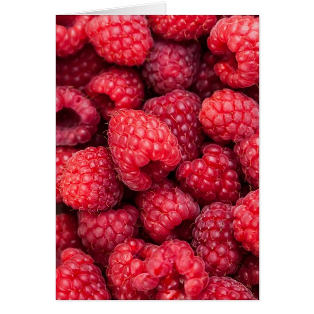 Fresh red raspberries (Front)