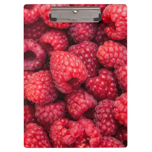 Fresh red raspberries clipboard