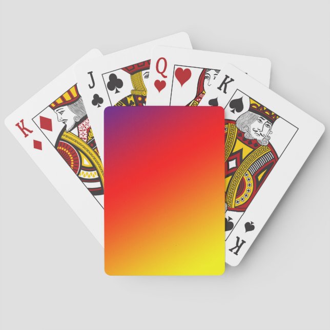 Fresh Red Yellow Purple Gradient  Playing Cards (Back)