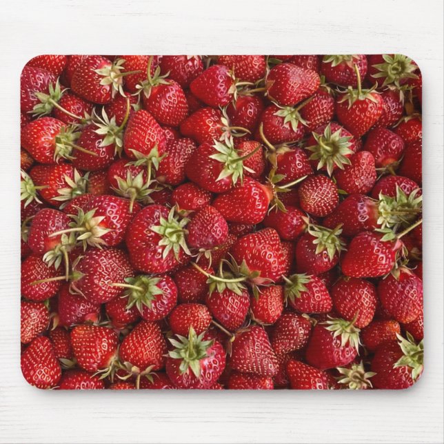 Fresh Ripe Strawberry Pattern Mouse Pad (Front)
