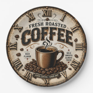 Fresh Roasted Coffee Paper Plate