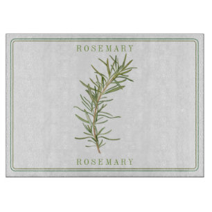 FRESH ROSEMARY 15x11 Glass Cutting Board
