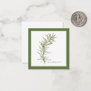 FRESH ROSEMARY 2.5" Square Flat Card / Green