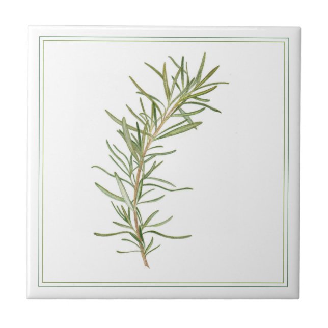 FRESH ROSEMARY 4.25x4.25 Ceramic Tile (-text) (Front)