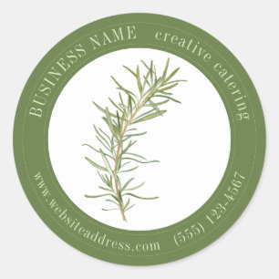 FRESH ROSEMARY Biz ID Large Round Stickers II
