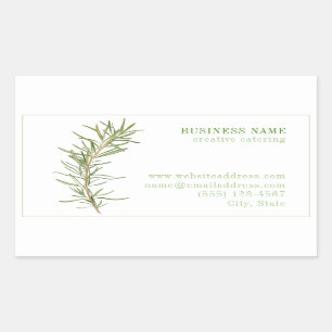 FRESH ROSEMARY Biz ID Rectangle Stickers