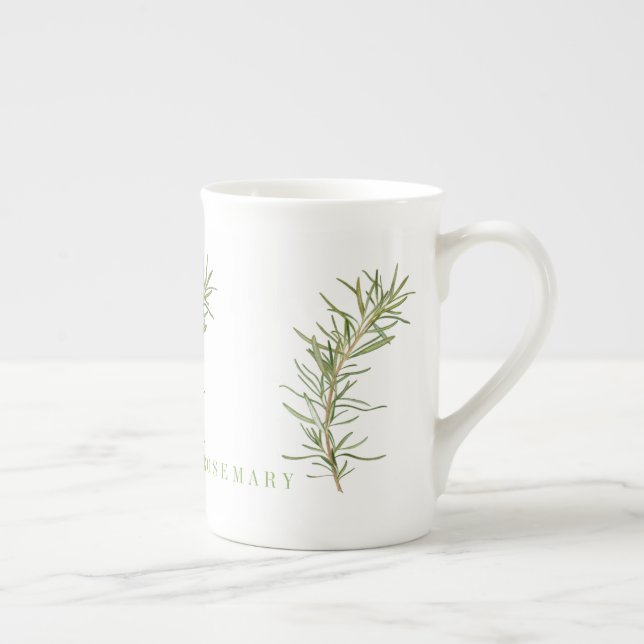 FRESH ROSEMARY Bone China Mug (Right)