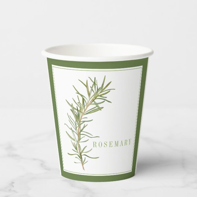 FRESH ROSEMARY Paper Cups - Green (Front)