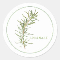 FRESH ROSEMARY Small Round Stickers