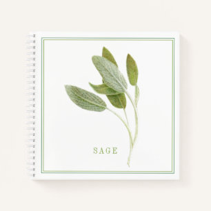 FRESH SAGE 8.5x8.5 Spiral Notebook