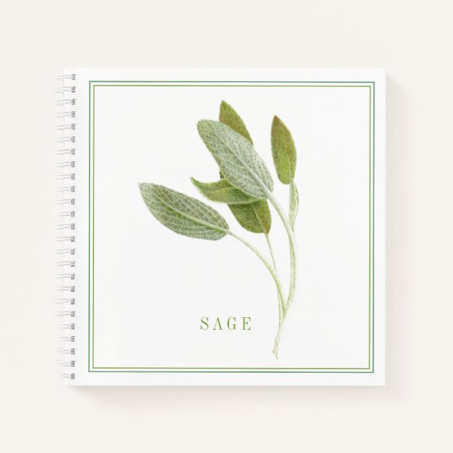 FRESH SAGE 8.5x8.5 Spiral Notebook (Front)