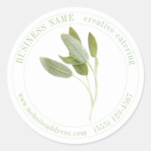 FRESH SAGE Biz ID Large Round Stickers 