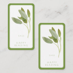FRESH SAGE Bookmark - 3.5x2 Card + Text / Green