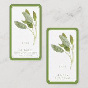 FRESH SAGE Business Bookmarks - 3.5x2 Card II
