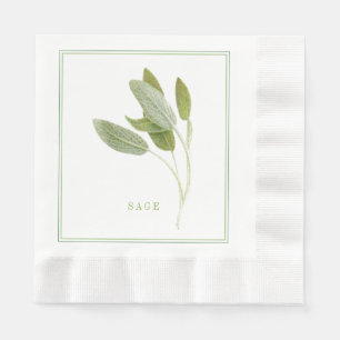 FRESH SAGE Coined Luncheon Paper Napkins