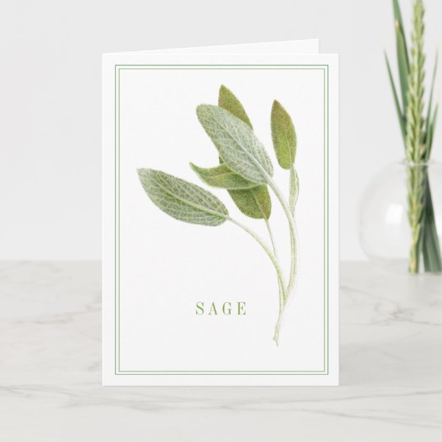 FRESH SAGE Greeting Card (Front)