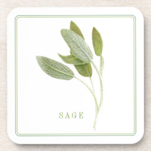 FRESH SAGE Hard Plastic Coasters