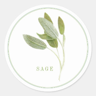 FRESH SAGE Large Round Stickers