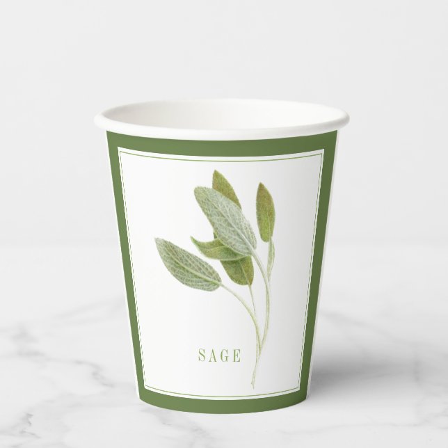 FRESH SAGE Paper Cups - Green (Front)