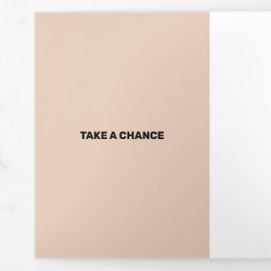 Fresh Salmon Modern Transparency Tri-Fold Card