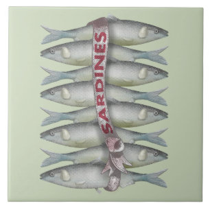 Fresh Sardines Ceramic Tile