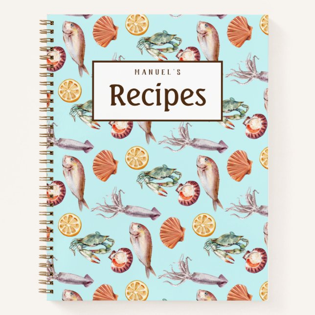 Fresh Seafood Recipe Book - Aqua (Front)