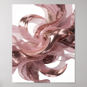 Fresh Silver ABSTRACT ART Design Poster