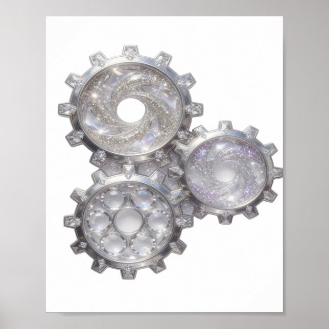 Fresh Silver GEARS OF THE UNIVERSE Poster (Front)