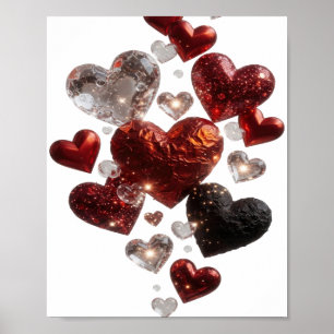Fresh Silver HEARTS IN SPACE Poster