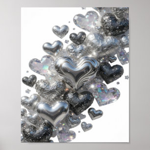 Fresh Silver HEARTS OF GLITTER Poster