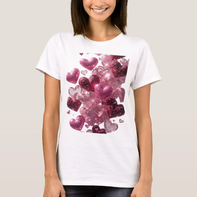 Fresh Silver HEARTS OF LOVE Slogan Tee (Front)