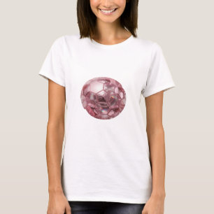 Fresh Silver PINK GLASS BALL 3D Text Art T-Shirt