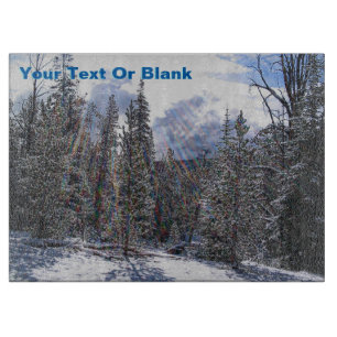 Fresh Snow On Rapid Lightning Cutting Board