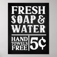 Fresh Soap & Water Vintage Farmhouse Bathroom