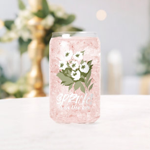 Fresh Spring Bouquet Art - 'Spring is in the Air'  Can Glass