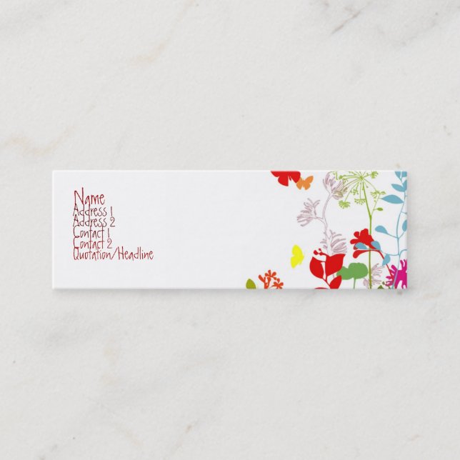 Fresh Spring  - Customise Mini Business Card (Front)