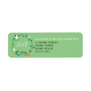 Fresh Spring Floral Garland Address Label Return Address Label