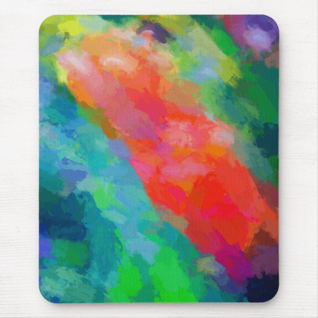 Fresh Spring Flowers Abstract Art Mouse Pad (Front)