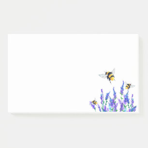 Fresh Spring Flowers and Bees Flying  Post-it Notes