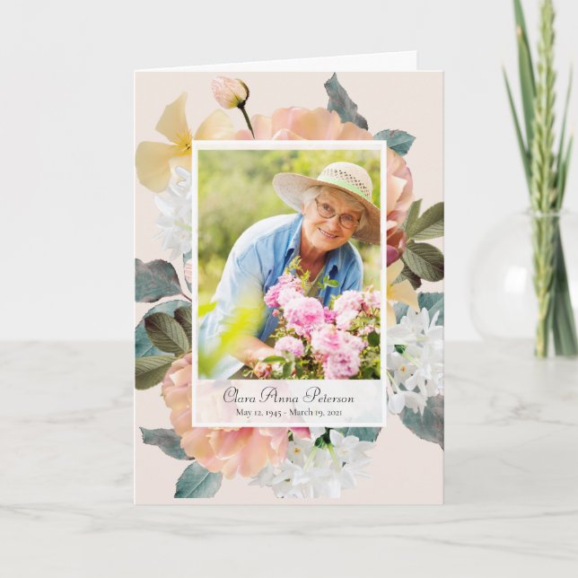 Fresh Spring Flowers Celebration of Life Program (Front)