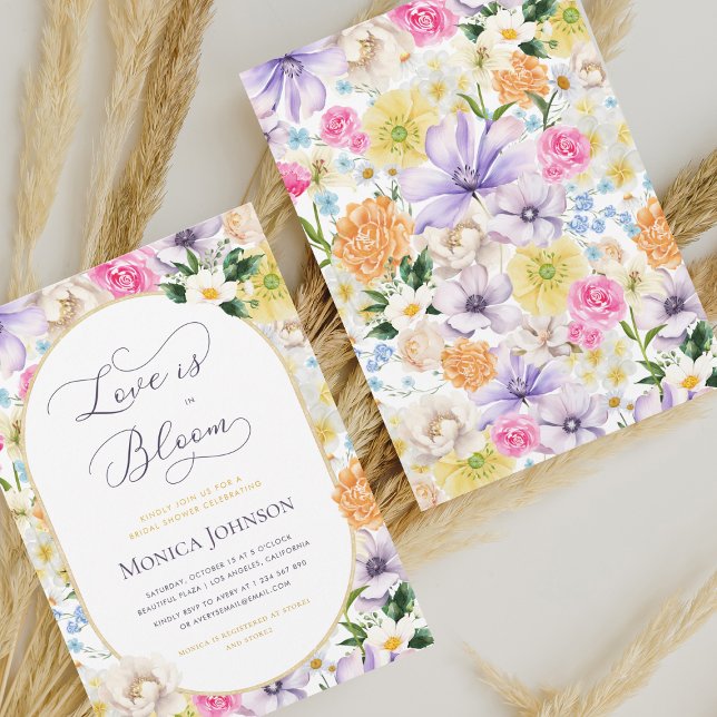 Fresh Spring Garden Love is in Bloom Bridal Shower Invitation (Creator Uploaded)